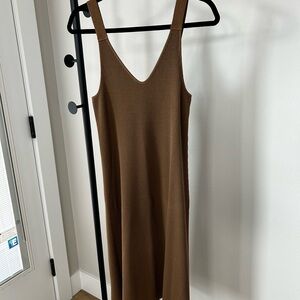 Vince Ribbed stretch-jersey midi dress